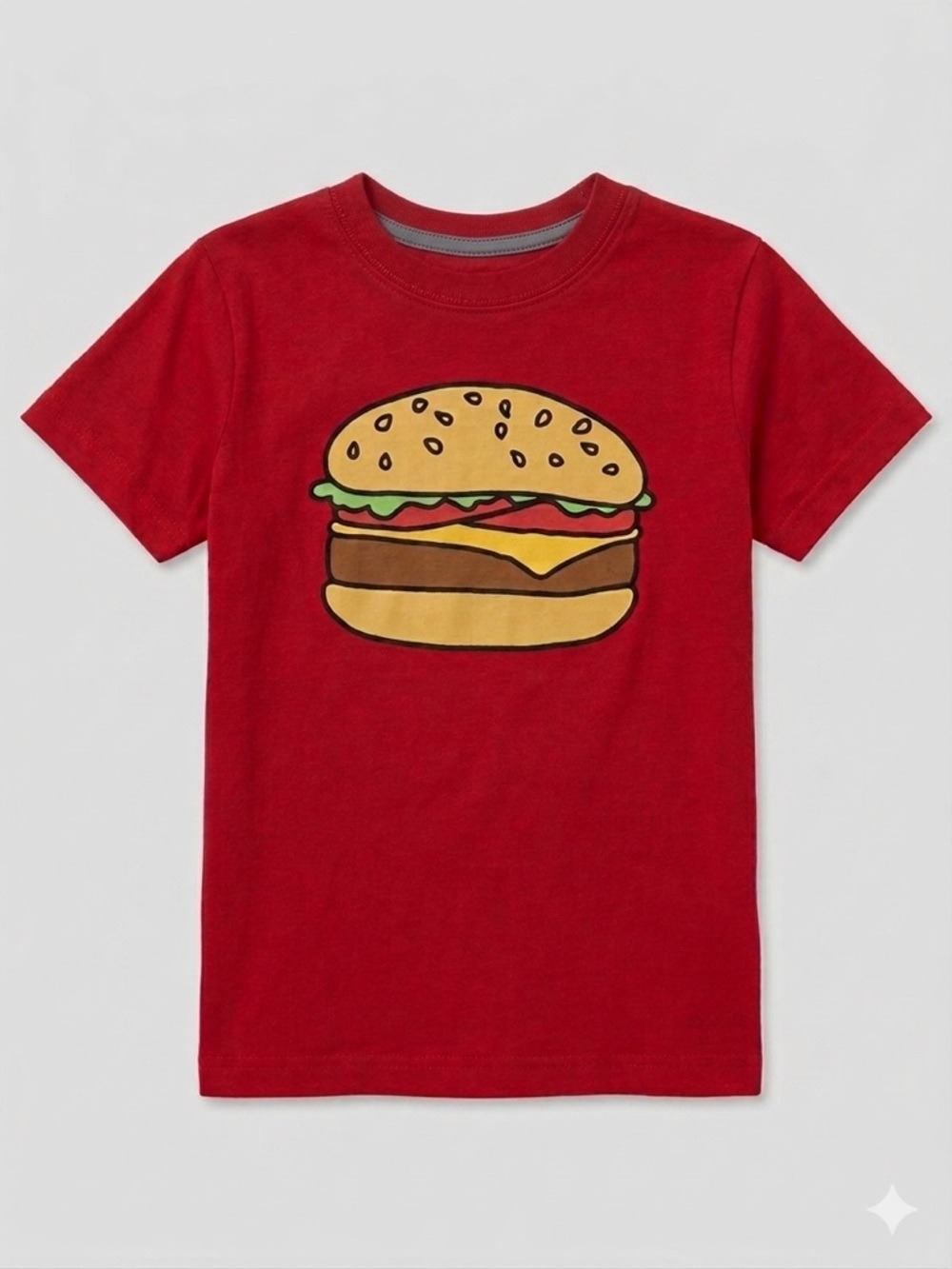 Appaman Red Tee with Cartoon Burger
